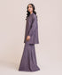 Women's Pret Chambray Solid Purple Drop Shoulder Shirt